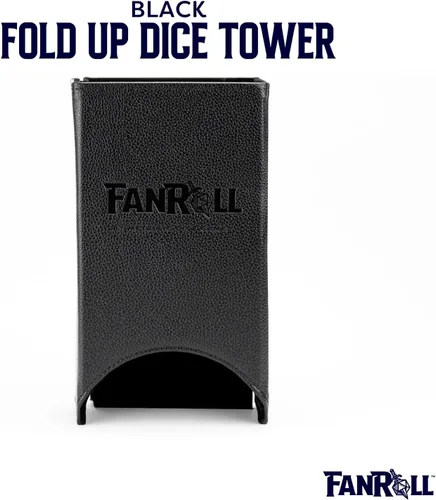 Miniatura 2 de FanRoll - Torre de dados plegable: negro, juego de rol, accesorios para Dungeons and Dragons
