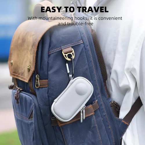 Miniatura 6 de BRDRC Funda de transporte para Insta360 X3, bolsa de almacenamiento portátil, funda protectora de lente, funda protectora de carcasa rígida de viaje