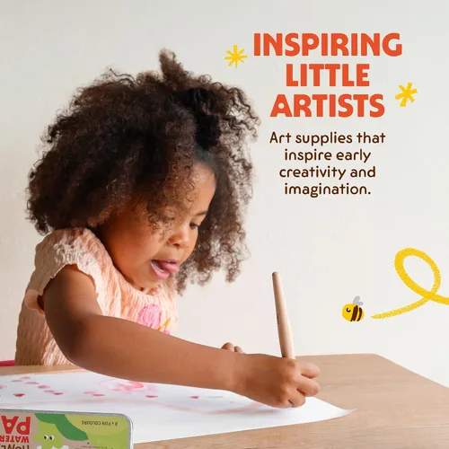 Miniatura 7 de Honeysticks Juego de pinceles de pintura Jumbo – Paquete de 3. Pinceles de pintura jumbo para niños con un mango de madera grande para un fácil