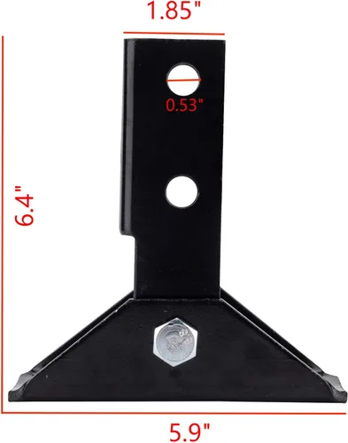 Miniatura 2 de Paquete de 2 soportes de conector de junta giratoria de 180 grados, base para todos los canales de puntal de 1-5/8 pulgadas, soporte de panel solar