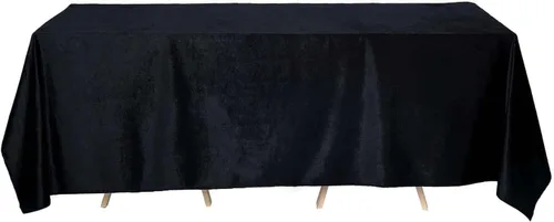Miniatura 22 de Efavormart - Mantel rectangular de terciopelo negro prémium de 60 x 102 pulgadas para eventos de fiesta de boda