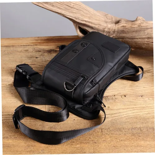 Miniatura 8 de Bolsa de pecho para hombre, bolsa de pierna para hombre, riñonera de moda, bolsa de pierna portátil, paquete de cintura multifuncional, bolso