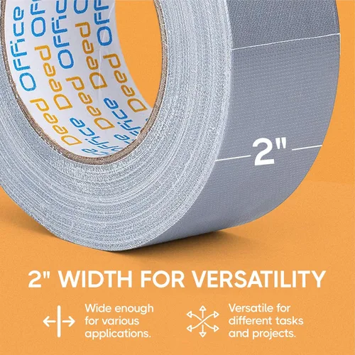 Miniatura 3 de Cinta adhesiva resistente al agua, 30 yardas x 2 pulgadas, paquete de 12 rollos, cinta adhesiva gris para todo tipo de clima, fuerte, sin residuos