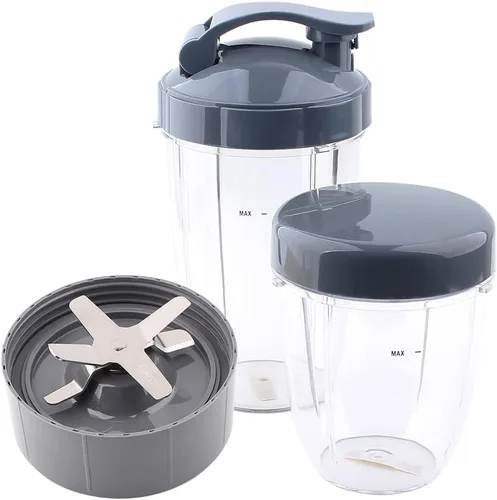 Cuchilla de repuesto con tazas y tapas, compatible con NutriBullet 600W y 900W Blender