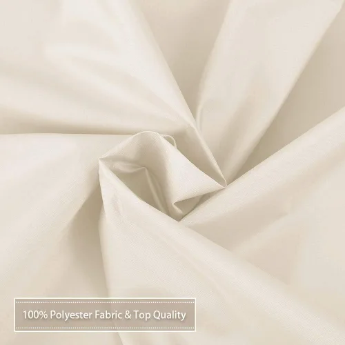 Miniatura 6 de Cortina de ducha de tela 100% impermeable con imanes para baño, 72 x 72 pulgadas, color marfil