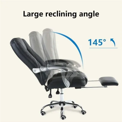 Miniatura 3 de Silla de oficina ejecutiva moderna blanca con respaldo alto, ergonómica y giratoria, cómoda silla de juegos para computadora para sala de estudio
