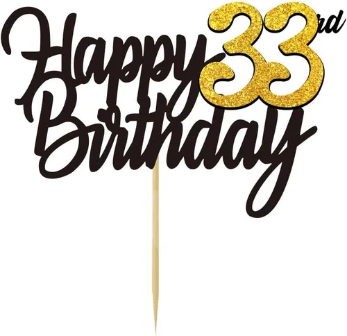Miniatura 23 de Decoración para tarta de cumpleaños número 24 con purpurina para 24 años, decoraciones de cumpleaños de 24 años, decoraciones doradas para tartas