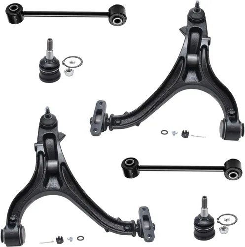 Miniatura 130 de Detroit Axle - Kit de brazos de control de extremo delantero 4WD para Ford 04-08 F-150, 06-08 Lincoln Mark LT, 4 extremos de barra de acoplamiento
