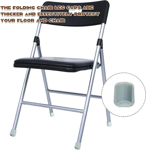 Miniatura 5 de Jetec Tapas plegables para patas de silla de 7/8 pulgadas, tapas de plástico resistentes para patas de silla, tapas de goma que no dañan las patas