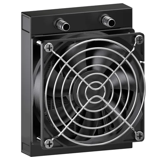 Miniatura 9 de Clyxgs Radiador de refrigeración por agua, radiador intercambiador de calor de aluminio de 12 tubos con ventilador para PC, CPU, computadora