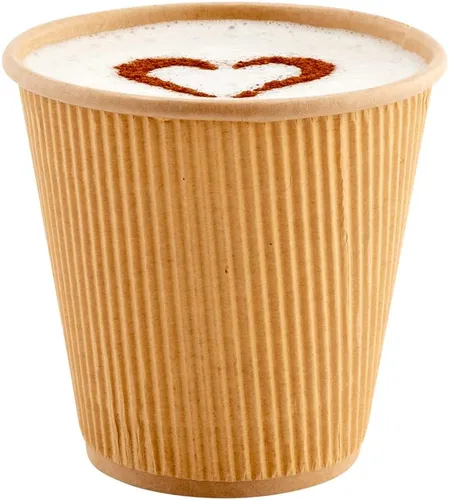 Miniatura 43 de Vasos de café de papel aislado de pared corrugada, 12 onzas, 12 onza, Negro