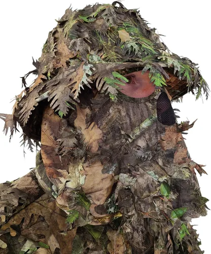 QuikCamo Realtree & Mossy Oak 3D Leafy Camo - Sombrero de cubo para hombres, ciervos, patos y pavos (totalmente ajustable OSFM)