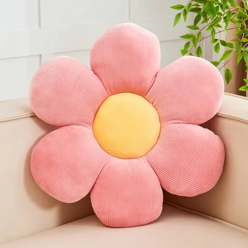 Miniatura 21 de Kcvvcr Almohada Decorativa de Flores, Almohada de Suelo Suave Blanca con Forma de 14.9" para Decoración del Hogar, Lindas Almohadas Decorativas