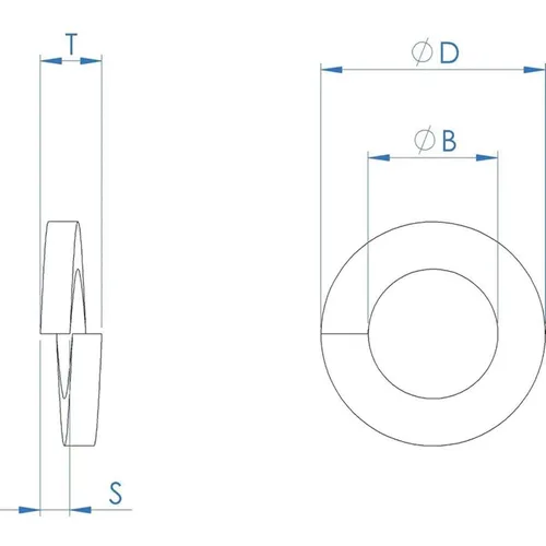 Miniatura 2 de 200 piezas M3 Split Lock Arandela de bloqueo de resorte, galvanizado, anillo de junta para tornillos M3