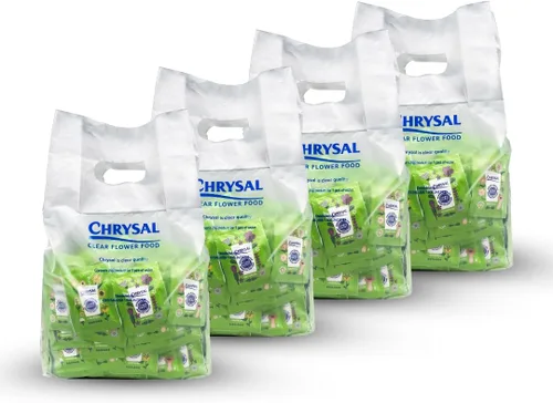 Miniatura 10 de Chrysal Flower Boost – Paquetes de alimento floral transparente para arreglos florales y ramos – Suministros florales para flores frescas
