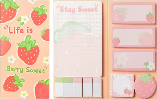 Miniatura 12 de Xqumoi Teaching is A Work of Heart - Juego de notas adhesivas de 550 hojas, lápiz en forma de manzana, blocs de notas autoadhesivas, notas