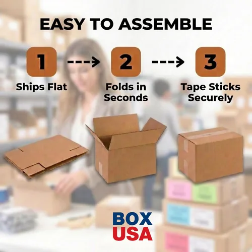 Miniatura 7 de BOX USA Cajas de cartón corrugado de 15 x 10 x 6, medianas de 15 pulgadas de largo x 10 pulgadas de ancho x 6 pulgadas de alto, paquete de 25