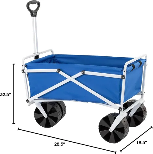 Miniatura 6 de MACSPORTS Ligero plegable plegable al aire libre todo terreno Beach Wagon - Azul