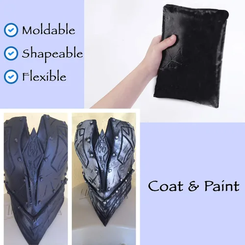 Miniatura 5 de Arcilla de espuma moldeable para cosplay (negro) – Alta densidad y alta calidad para diseños intrincados Se seca al aire a la perfección
