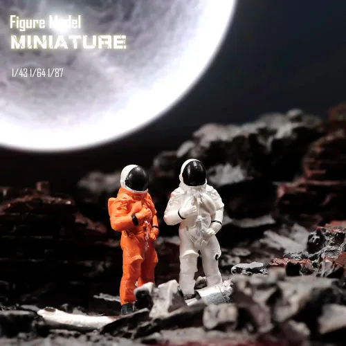 Miniatura 3 de Figura de miniatura a escala 1:43 pintada a mano de personas diminutas de resina, figuras de diorama de acción para automóviles, vehículos