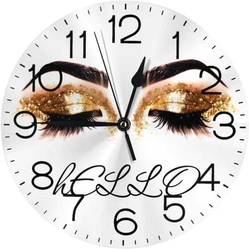 Miniatura 20 de Reloj de pared redondo tribal étnico teñido anudado, silencioso, sin tictac, relojes decorativos de cuarzo a pilas, relojes de escritorio Teñido