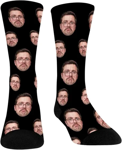 Jecivila Calcetines personalizados con foto, calcetines divertidos personalizados, imprime tu imagen, regalos divertidos personalizados para hombres