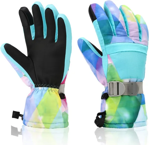Guantes de esquí, guantes de nieve impermeables para pantalla táctil, guantes de invierno cálidos para clima frío, guantes térmicos de snowboard,