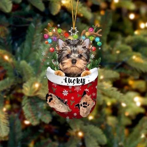 Miniatura 23 de Adorno de Navidad personalizado para perro Airedale Terrier en bolsillo de nieve, adorno para árbol de Navidad, idea de regalo para amantes