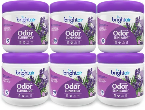 Miniatura 20 de Bright Air 14 oz. Super eliminador de olores, para espacios medianos, aroma a mandarina y limón fresco, caja de 6, ambientador, aceites esenciales