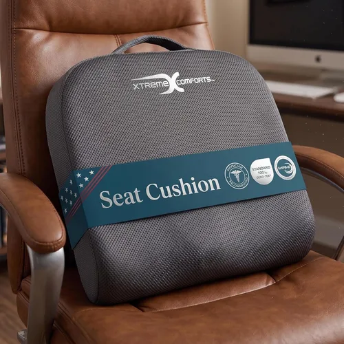 Miniatura 10 de Xtreme Comforts Cojines de asiento Cojines de silla de oficina para escritorio, automóvil, silla de ruedas Cojín ergonómico de espuma