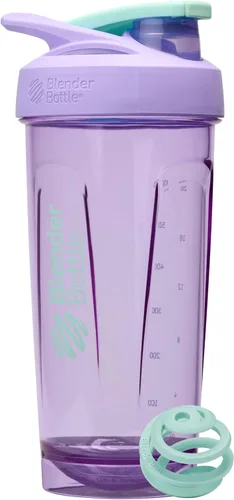 Miniatura 10 de BlenderBottle Botella batidora deportiva con batidor de alambre, 24 onzas, color negro, batidos de proteínas e hidratación para atletas