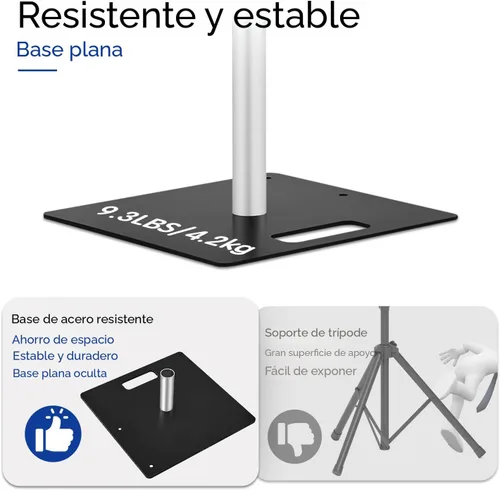 Miniatura 2 de Hecis Soporte de fondo de tubo y cortina, soporte de fondo de 8 x 10 pies, fondo de metal ajustable resistente para bodas, fiestas, fiestas