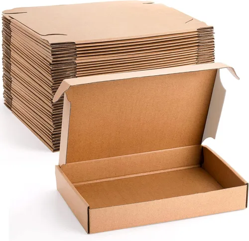 Cedilis Paquete de 30 cajas de envío de 12 x 8 x 2 pulgadas, cajas de correo de cartón corrugado marrón, cajas de correo medianas para envío,