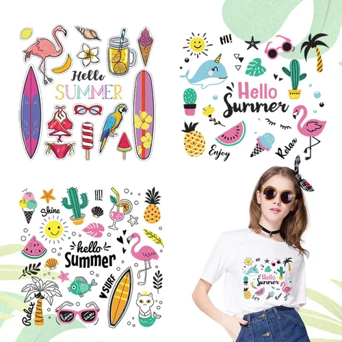 Miniatura 10 de 3 parches de flores para planchar para ropa, transferencia de mariposa, rosas rosas, flores, adhesivos para planchar para ropa, camisetas, jeans