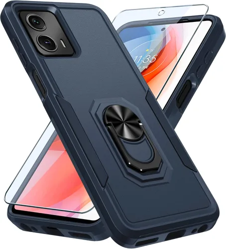 Miniatura 33 de Janmitta - Funda compatible con Moto G 5G 2023 con protector de pantalla, cubierta protectora de cuerpo completo resistente a prueba de golpes