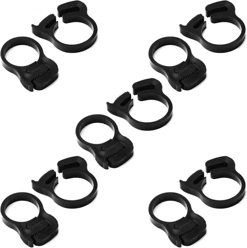 Miniatura 33 de Abrazaderas de manguera de agarre de 0.484-0.559 in de nailon ajustable de plástico resistente rápido doble agarre para fontanería, aplicaciones