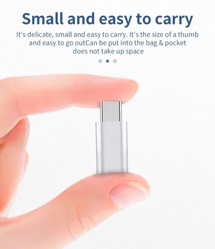 Miniatura 4 de Adaptador micro USB hembra a USB C macho (paquete de 3) compatible con Samsung Galaxy Note 10 S21 S20 Pixel 5XL iPad Pro Air4 LG Ultra Z Flip