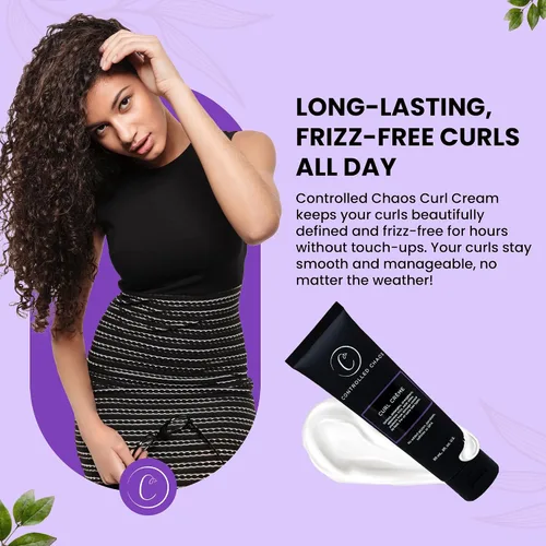 Miniatura 3 de Controlled Chaos, Como se ve en Shark Tank Curl Defining Cream para todo tipo de cabello para añadir suavidad y controlar el rizado, crema