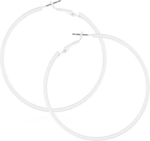 2Pcs Hoop Earrings for Women 70s 80s 90s Large Retro Neon Earrings 60mm Hoop Earrings Cute Beach Earrings Party Earrings Accessories for Women
