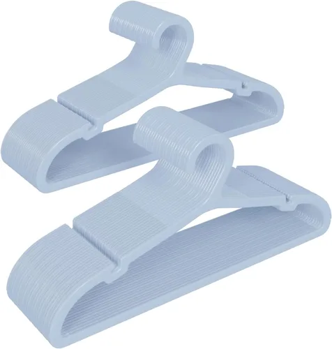 Miniatura 26 de ABHENG Paquete de 30 perchas de ropa, perchas de plástico antideslizantes, perchas que ahorran espacio, resistentes, para colgar ropa seca y húmeda