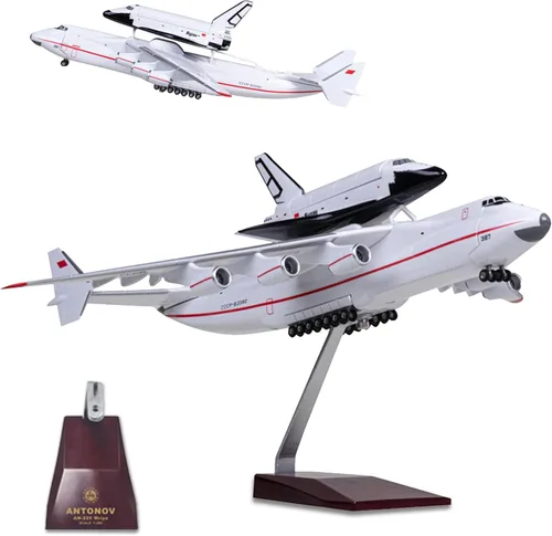 Modelo de avión grande, modelo 1/200 Ucrania Antonov 225, modelo de avión de resina, modelo de avión de transporte, para colección de entusiastas de