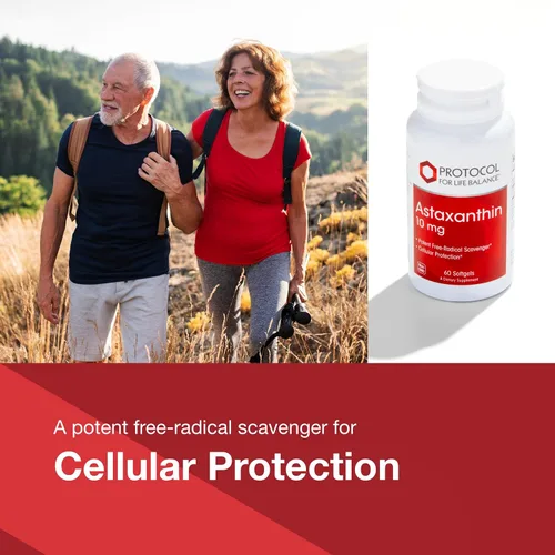 Miniatura 3 de PROTOCOL FOR LIFE BALANCE Cápsulas blandas de astaxantina de 10 mg - Apoya la salud celular* - Suplementos de astaxantina carotenoide - Sin OMG