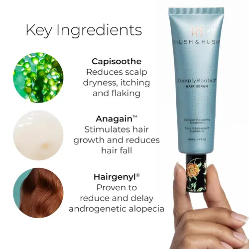 Miniatura 3 de Hush & Hush DeeplyRooted Hair Serum - Tratamiento restaurador celular para cabello fino y envejecido, productos para el cuidado del cabello a base