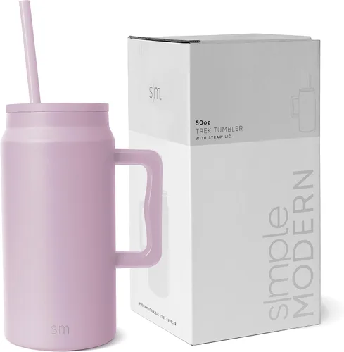 Simple Modern - Vaso de 1,5 l con asa y tapa con pajita, botella de agua grande de acero inoxidable reutilizable con aislamiento, regalos para Rocío
