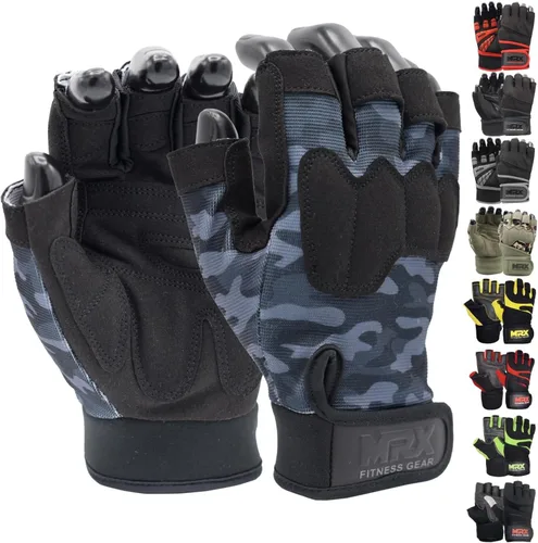 Miniatura 21 de MRX - Guantes de levantamiento de pesas para hombres, guantes de entrenamiento para hombre, guantes de levantamiento de muñeca, guantes de gimnasio