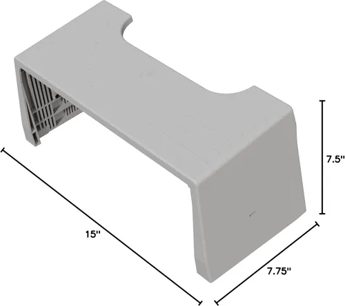 Miniatura 14 de Squatty Potty Porta Traveler Taburete plegable de inodoro para viajes, 7" de altura, gris