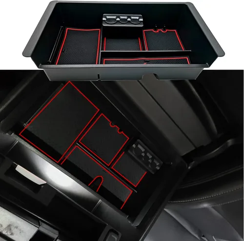Organizador de bandeja de consola central compatible con accesorios GMC Sierra 2014-2018, (2015-2020) Yukon/Chevy Tahoe Silverado Suburban, caja de