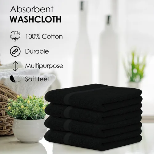 Miniatura 6 de Avalon Towels Toallitas de Algodón – (Paquete de 60) Tamaño 12x12 Pulgadas, 100% Algodón Hilado en Anillo, Toallitas Faciales Suaves y Absorbentes