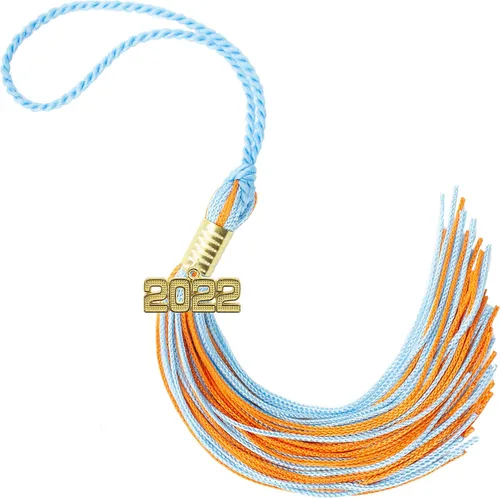 Miniatura 759 de Borla de graduación Aqua 2022, todos los colores escolares disponibles, fabricada en Estados Unidos