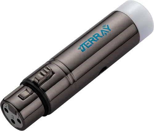 Miniatura 3 de JERRAY - 8 piezas, 7 receptores inalámbricos DMX femeninos y 1 transmisor masculino, control 2.4G Dfi DJ, versión corta para luz LED de escenario
